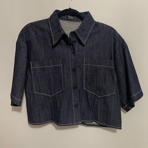 Dark Denim Button-Up Shirt